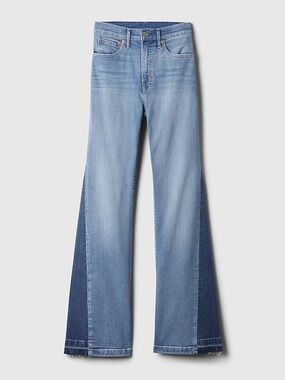 GAP Two-Tone Light and Dark Blue Wide-Leg Jeans